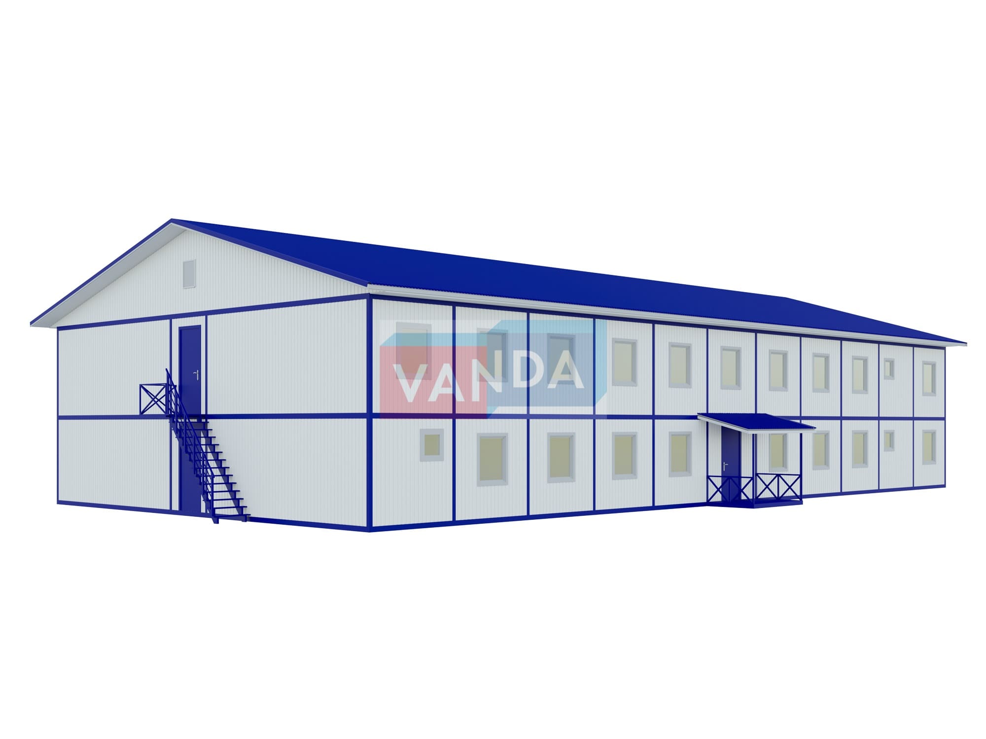 Проект общежития из блок контейнеров 13,5x26,4  панели МДФ